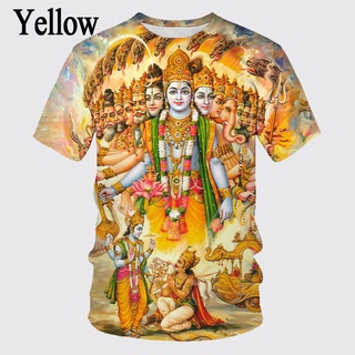 เสื้อยืดแขนสั้นลําลอง พิมพ์ลาย Hindu God Lord Shiva 3 มิติ แฟชั่นฤดูร้อน สําหรับผู้ชาย