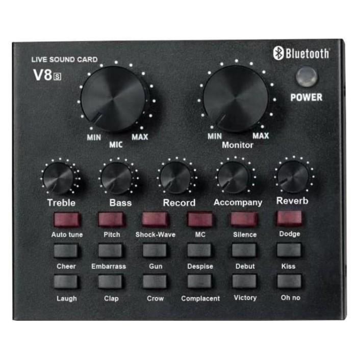 การ์ดเสียงบลูทูธ V8S External Usb สําหรับถ่ายทอดสด