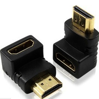 HDMI ชายกับอะแดปเตอร์หญิง 90 องศามุมขวา L รูปต่อแปลงสำหรับ 1080p HDTV TFT LCD