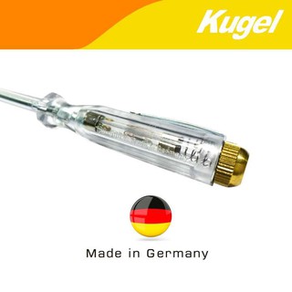 ไขควงลองไฟเดี่ยว KUGEL หัวทองเหลือง ไขควงลองไฟ 100-500V Made in Germany