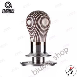 TOUGH COFFEE Tamper spring ขนาด 58.5mm (ปรับระดับได้ ด้ามจับกลม)