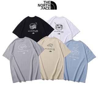 [S-5XL]เสื้อยืดแขนสั้น คอกลม พิมพ์ลาย Thenorthface สําหรับผู้ชาย และผู้หญิง