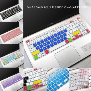 เคสแป้นพิมพ์ซิลิโคนแบบบางขนาด 15 . 6 นิ้วสําหรับ asus fl 8700 f vivobook 15 v 5000