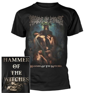 เสื้อยืดผ้าฝ้าย พิมพ์ลาย Cradle Of Filth Hammer Of The Witches Officl สีดํา LDlajj91KOhafb85