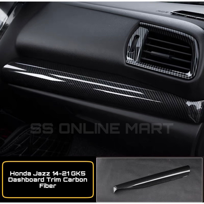 Honda Jazz GK 2014-2021 Dashboard Trim อุปกรณ์ตกแต่งภายใน Carbon Look Design