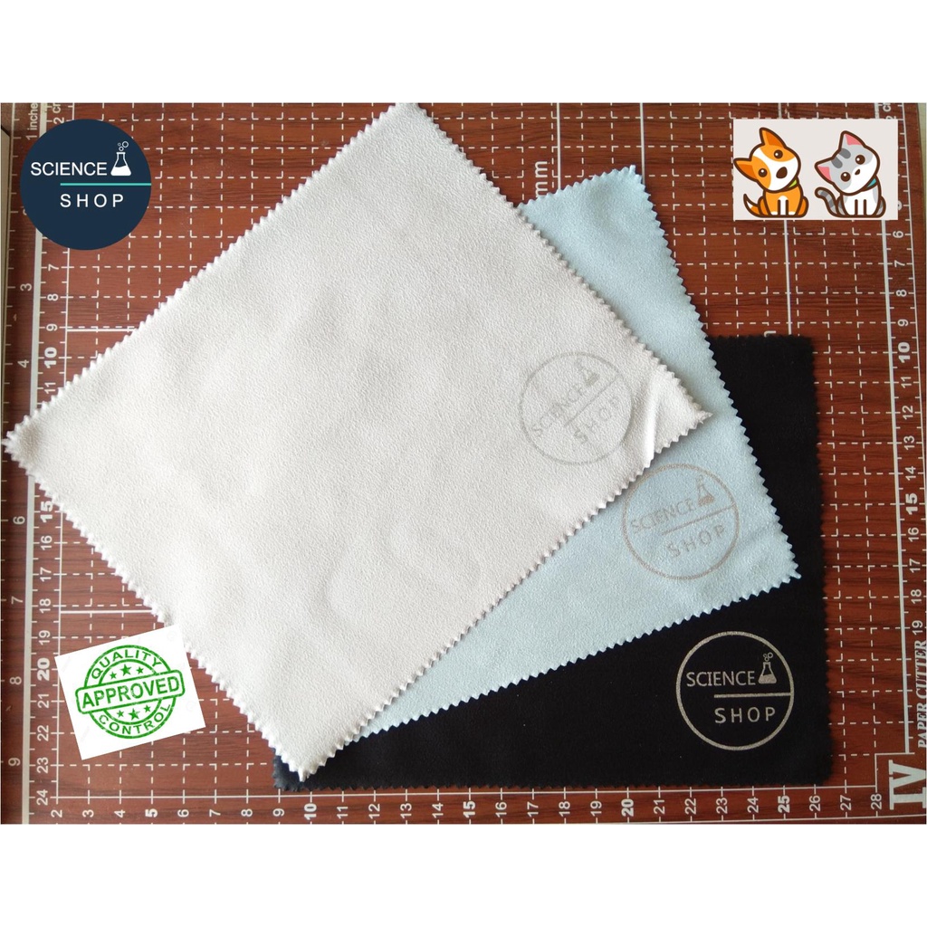 Science Shop ผ้าเช็ดแว่น 15*17cm ผ้าเช็ดกล้อง ผ้าเช็ดเลนส์