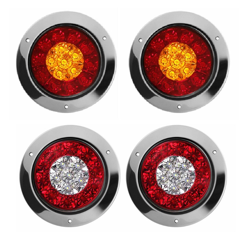 Moon4 MK-127 รอบ 16LED รถบรรทุก Trailer Cargo Tail หยุดไฟเบรควิ่งไฟเลี้ยวกันน้ํา 12-24V 2 P