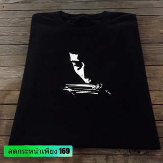 เสื้อยืด ผ้าฝ้าย พิมพ์ลายโปสเตอร์ Bob Dylan iuenced สไตล์ฮาร์โมนิก้า คลาสสิก POI32SDF38874