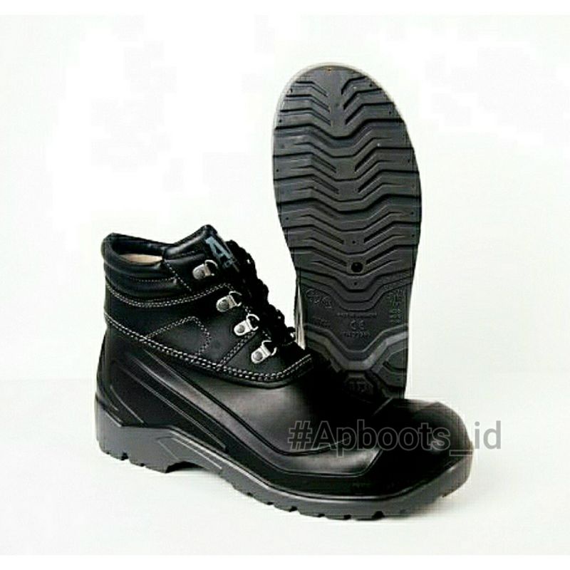 Hitam Ap BOOTS max Black PREMIUM 100% ORI - รองเท้าเซฟตี้ Ap max สีดํา คุณภาพดีที่สุด ของแท้