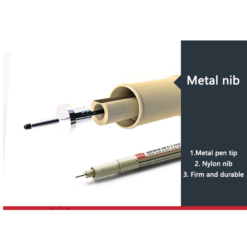 12ชิ้น มังงะเข็มกันน้ําสายเบ็ดปากกาชุดสําหรับร่างวาดโรงเรียนเครื่องเขียนอุปกรณ์ - รูปที่ 4