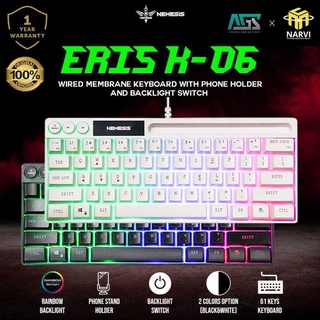 Nyk Nemesis ERIS K-06 คีย์บอร์ดเกมมิ่ง RGB ขนาดเล็ก