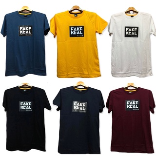 R9 เสื้อยืดแฟชั่น เสื้อยืด Unisex คุณภาพดี cotton 100% ลาย FakeReal Street มี 6 สี