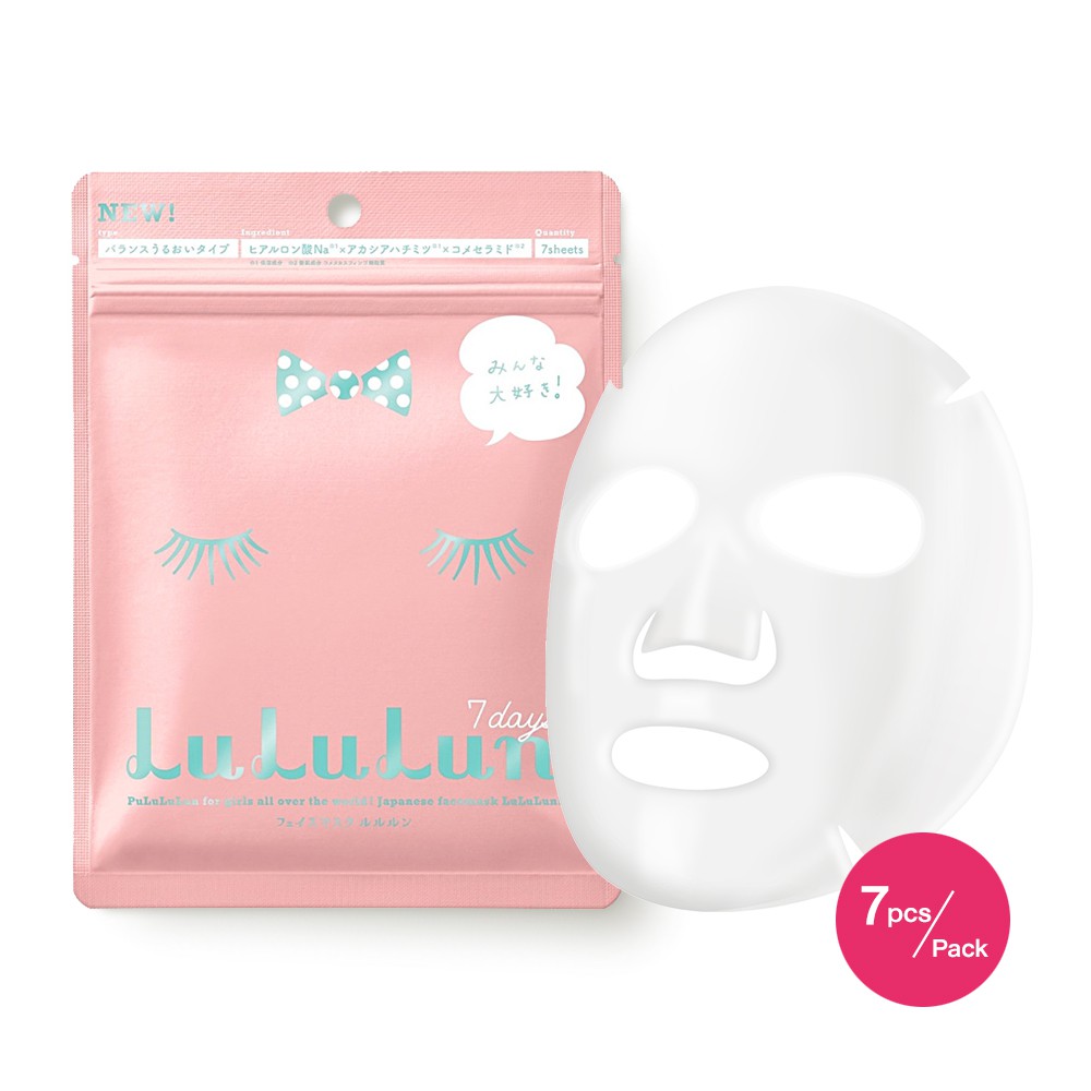 LuLuLun Face Mask Moisturizer Balance 7 Sheets (Pink) 108g. | Shopee ...