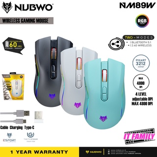 เมาส์ไร้สาย NUBWO NM-89W Gaming Mouse Wireless/bluetooth5.1 ★★ประกันศูนย์ 1 ปี