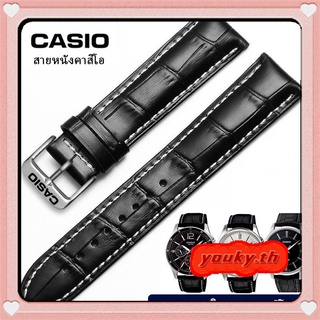 Casio สายนาฬิกาข้อมือหนัง 22 มม. สําหรับ CASIO MTP1375 1183 1303 1370 1384 CASIO 0805