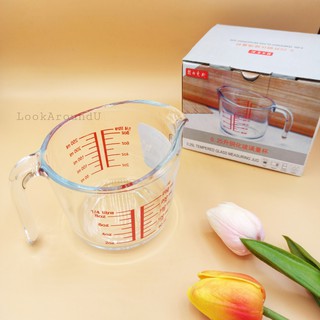 ถ้วยตวงแก้ว ถ้วยตวงแบบหนา ทนความร้อนสูง 8oz 16oz 32oz ถ้วยตวงของเหลว Glass Measuring Cup