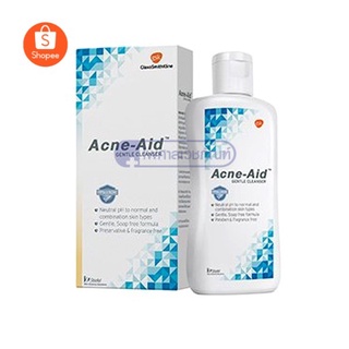 ACNE-AID LIQUID GENTLE สีฟ้า 100 ML  สบู่เหลวล้างหน้าสูตรอ่อนโยน