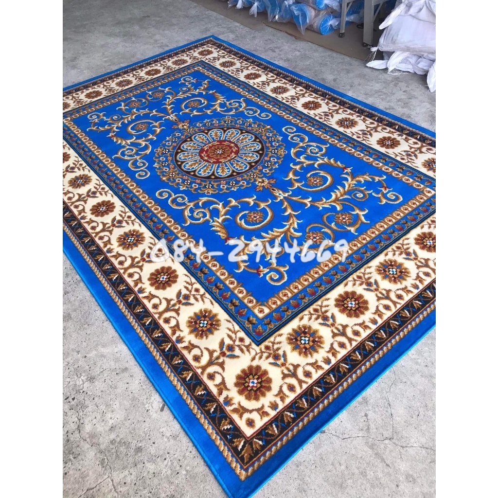 พรมเปอร์เซีย 1.6x2ม.หนา 10มม.พรมทอลายหลุยส์ ทอแน่นขนนุ่มเย็บขอบ พรมปูพื้นตกแต่งบ้าน พรมถวายวัด พรมงานพิธีต่างๆ carpet - รูปที่ 2