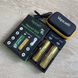 ของแท้100%เครื่องชาร์จและถ่านVapcell INR21700 G50 5000mAh 2ก้อน+เครื่องชาร์จถ่านรุ่นQ2S