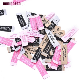 【mulinhe】ป้ายแท็กผ้า พิมพ์ลาย แฮนด์เมด DIY สําหรับเย็บผ้า 50 ชิ้น