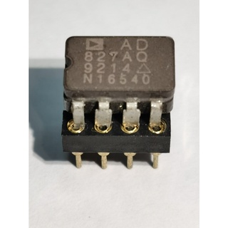 Dual OP-AMP ออปแอมป์ AD827AQ ตัวถังเซรามิค ผลิตที่ Philippines ของแท้ พร้อมส่ง