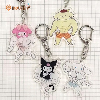 พวงกุญแจ จี้การ์ตูน Macho Muscle Sanrio ยอดนิยม สร้างสรรค์ สําหรับห้อยกระเป๋า