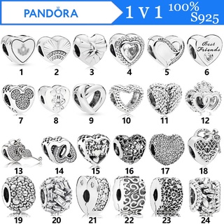 Pandora สร้อยข้อมือเงินแท้ S925 ประดับลูกปัด DIY e1005