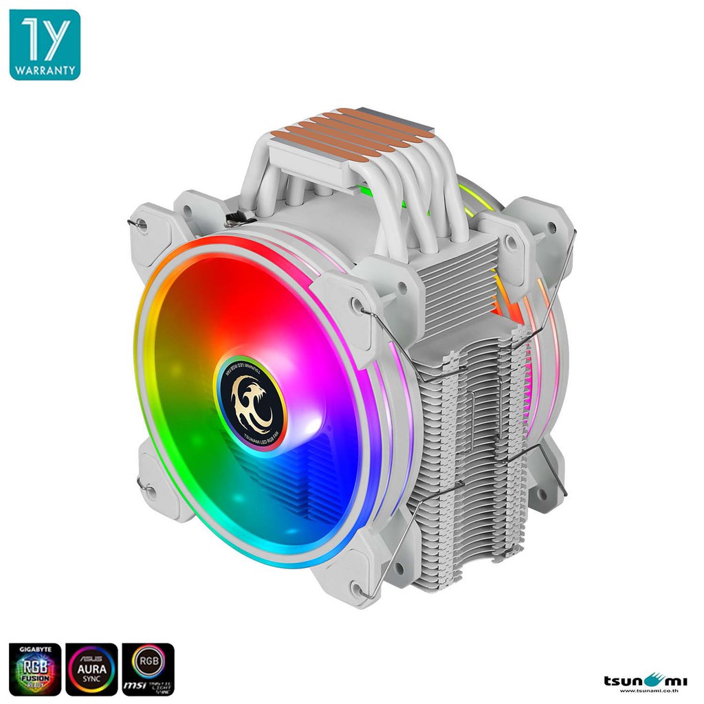 ซีพียูคูลเลอร์ Tsunami Protector Series TSS-9100  6 Heatpipe 180W ARGB CPU Cooler (Intel/AMD Compatible)(รับประกันสินค้า 1 ปี)