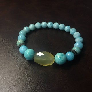 สร้อยข้อมือ หินมงคล หินอมาโซไนต์ (Amazonite)