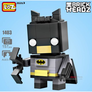 ตัวต่อ Loz Mini Brick Headz Batman จำนวนตัวต่อ 157 ชิ้น