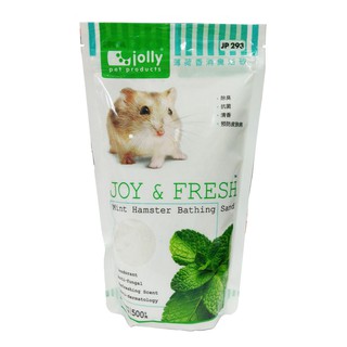 jolly JOY &amp; FRESH ทรายอาบน้ำหนูแฮมสเตอร์ กลิ่นมิ้นต์ (500g, 1kg) (JP293)