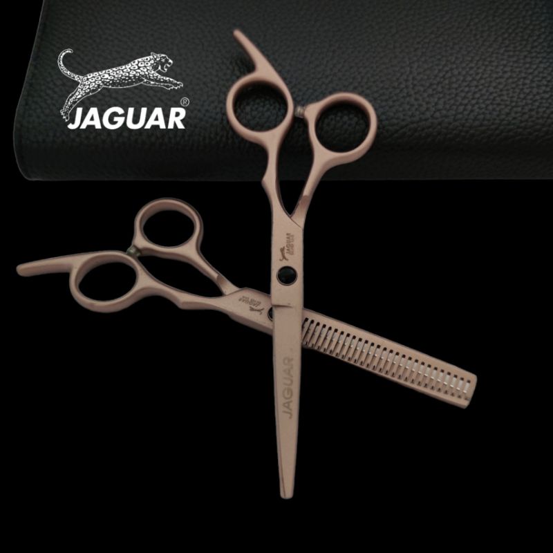 ถูก/แท้ 1คู่ Jaguar กรรไกรตัดผมจากัวร์ ขนาด6 นิ้ว (สีชมพู)