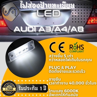 ไฟส่องป้ายทะเบียน Audi 18xLED ; 6000K ; เช็ต2ชิ้น {Kerry Express / COD}