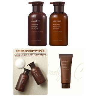 innisfree My Hair Recipe Strength Shampoo 330ml/Treatment200ml(exp.2024)แชมพูสระผมอินนิสฟรี