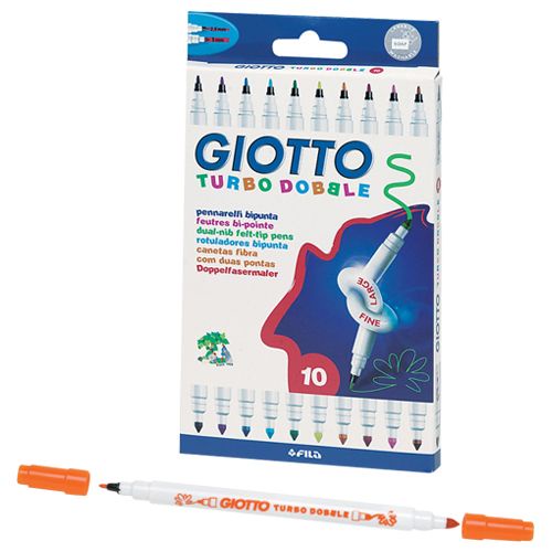 Giotto Turbo Marker Pens Dual Sided 10 คละสี
