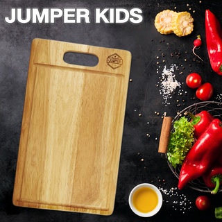 Jumper เขียงไม้ยางพาราสี่เหลี่ยม เขียงหั่นผัก เขียง เขียงไม้ ไม้แท้ เกรดทำอาหาร wooden chopping board Foor Grade