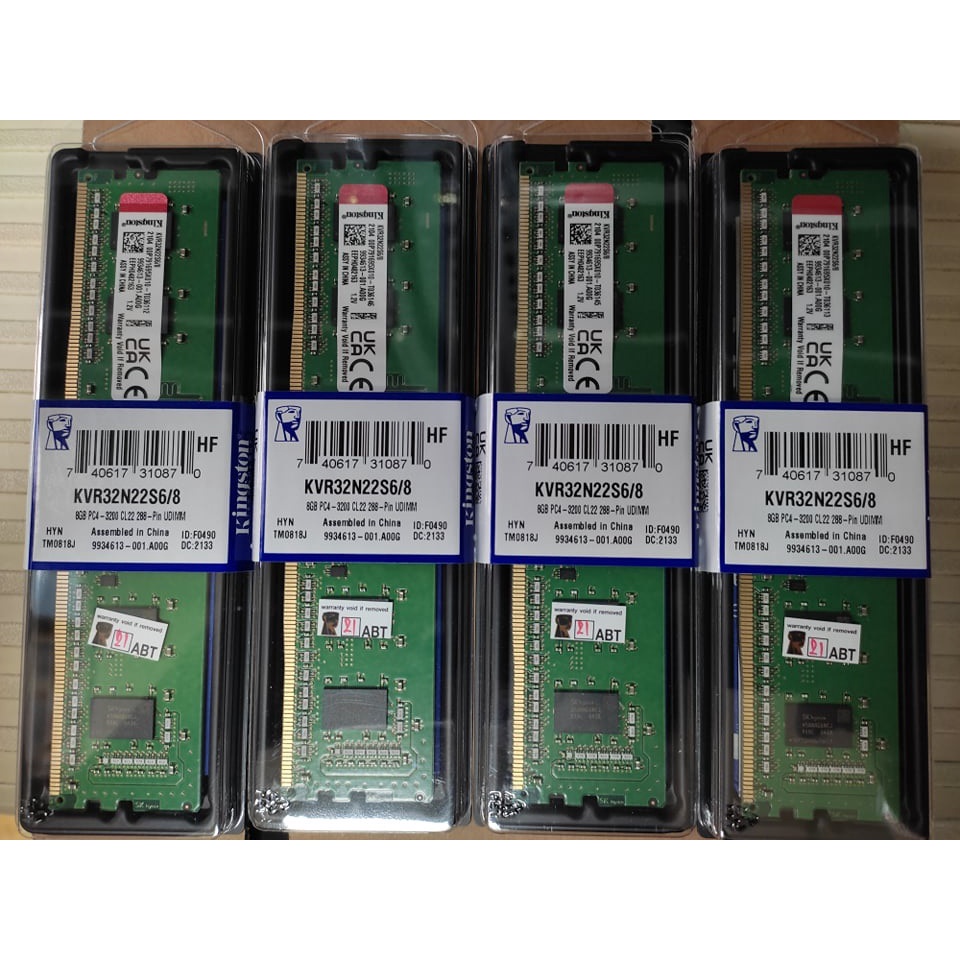 Kingston Value RAM KVR32N22S6/8  KVR32N22S8/8 (8GB) DDR4-3200 CL22 16Gigabit ** สินค้าใหม่** พร้อมส่