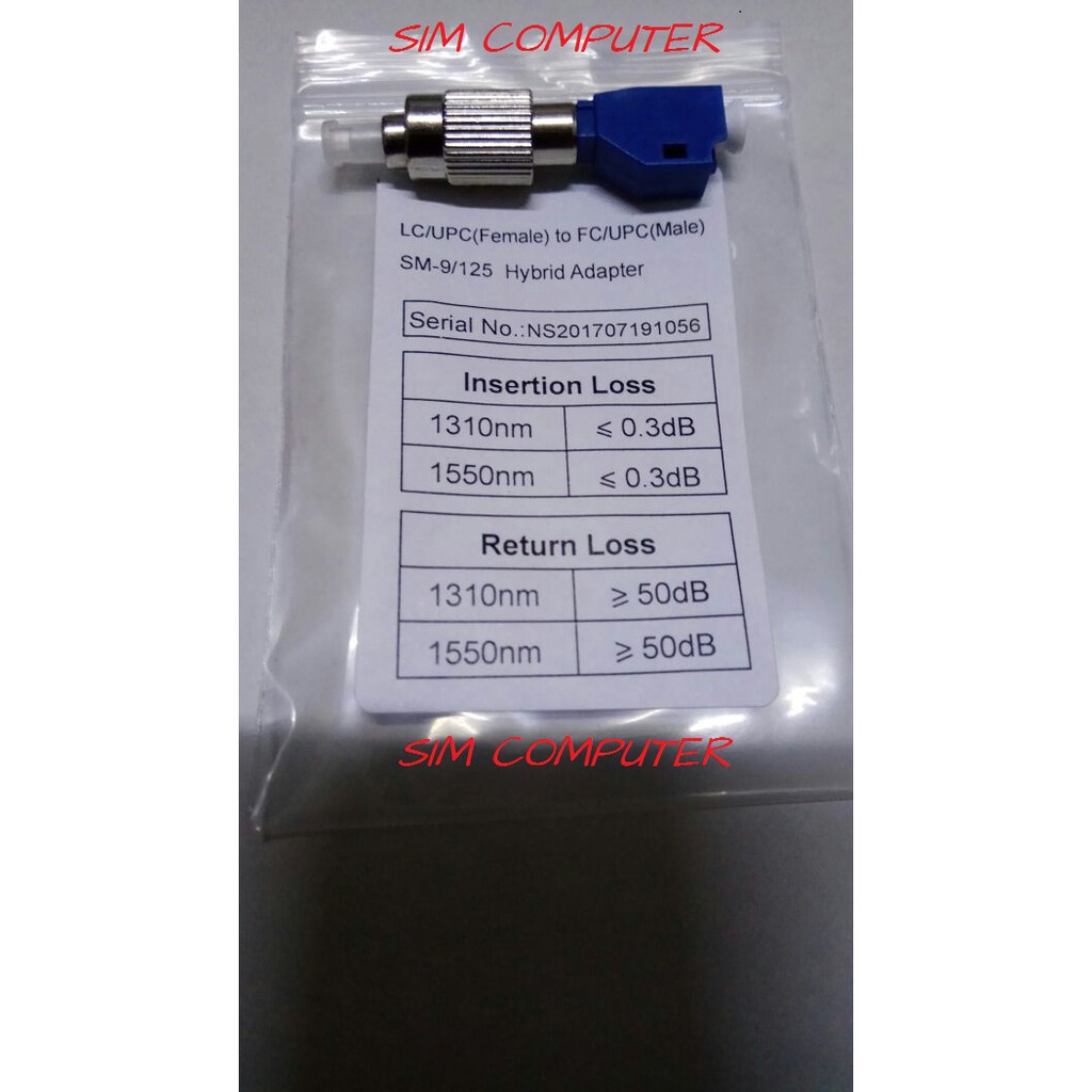 LC Female to FC Male LC-FC FC/LC Optical SM 9/125 Hybrid Adapter