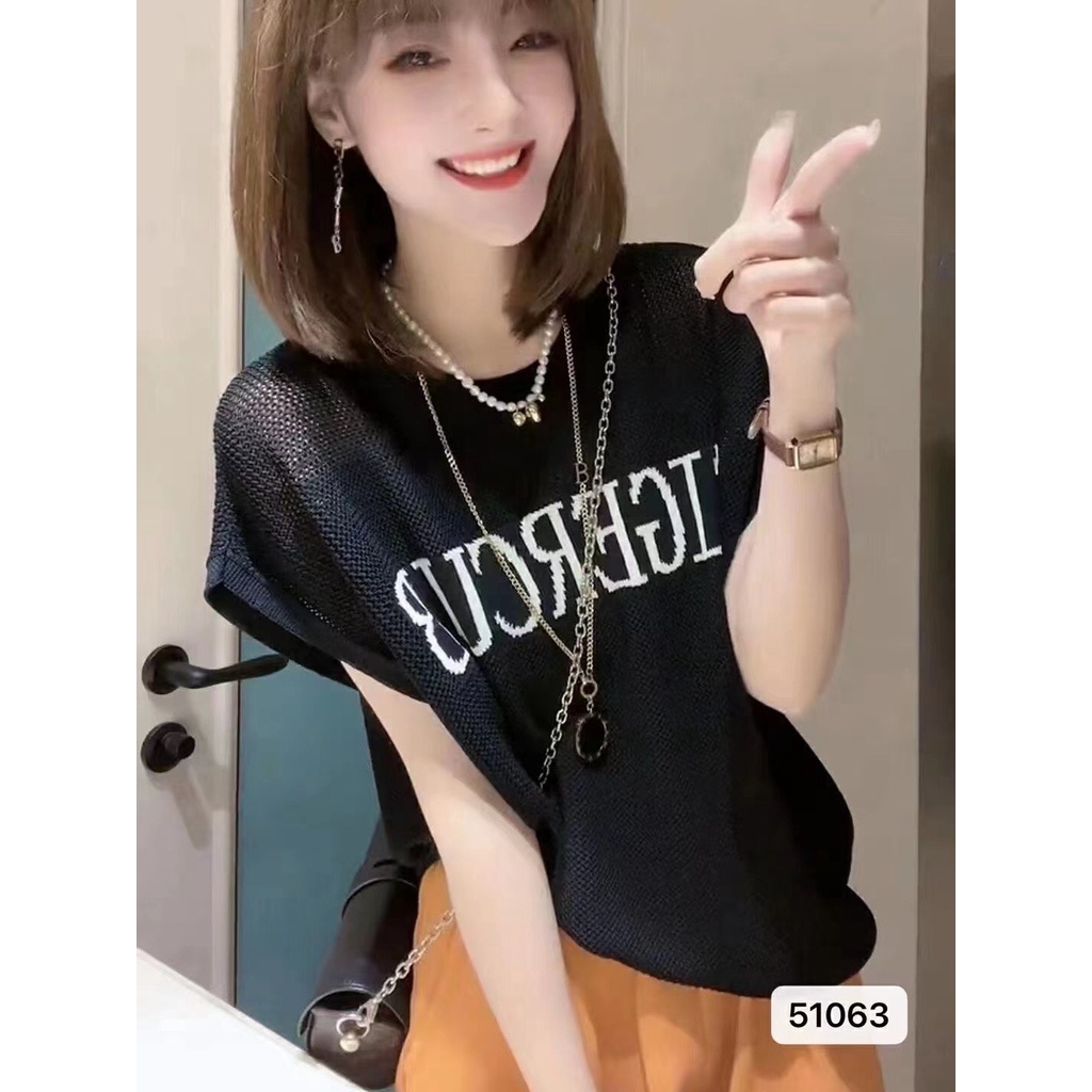 (ใหม่/พร้อมส่ง#51063)เสื้อสาวอวบไซส์ใหญ่ แขนสั้นเสื้อแขนกุดและเสื้อเดี่ยว ผ้าตาข่ายซีทรู เนื้อผ้าดีใส่สบาย - รูปที่ 3