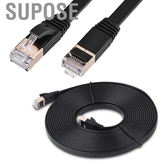 Supose 15 ม. Cat7 Rj45 Ethernet Flat Patch สาย Lan เชื่อมต่อเครือข่าย Ss