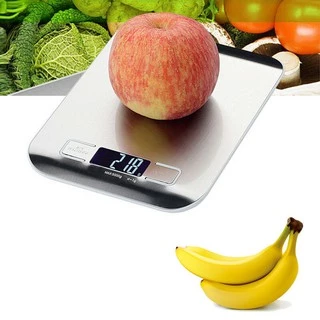 (เครื่องชั่ง 5 กิโล) ผิวหน้าสแตนเลส สวย หรูหรา เครื่องชั่งในครัว Kitchen Scale Digital Scale