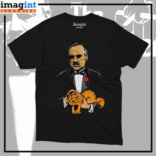 การพิมพ์ฝ้ายเสื้อยืด พิมพ์ลาย The Godfather Garfield สินค้าใหม่ล่าสุดS-4XL