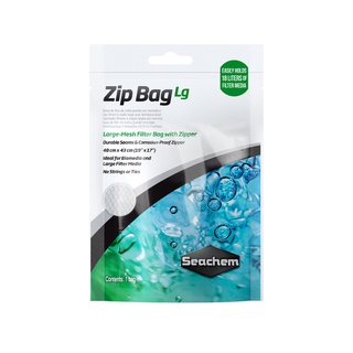 Seachem Zip Bag Lg ถุงกรองตาข่ายขนาดใหญ่พร้อมซิปซิปป้องกันการกัดกร่อน