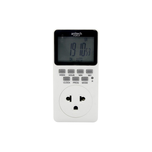 Anitech ปลั๊กตั้งเวลาเปิดปิด HT11 PLUG TIMER DIGITAL - soomklup - ThaiPick
