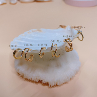 Cheris.co Ear cuff ต่างหูห่วง ต่างหูพลอย ต่างหูแฟชั่น เอียร์คัฟ