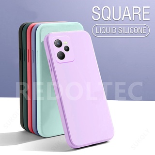 เคส Realme C35 เคสโทรศัพท์ซิลิโคน แบบนิ่ม ผิวด้าน ป้องกันกล้อง ทรงสี่เหลี่ยม สีแคนดี้