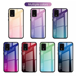 ใหม่พร้อมส่งทันที Case Samsung Galaxy A51 เคสกระจกสองสี เคสเงาไล่สี สีกระจกเทมเปอร์ปลอกแก้วฝาหลังกันชน ขอบนิ่ม TPU CASE