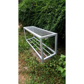 MPT Steel MPT-135 ชั้นวางของอเนกประสงค์ 2ชั้น สีเงินด้าน ก25xย100xส40ซม. ติดตะแกรงเหล็ก แข็งแรงทนทาน กันสนิม