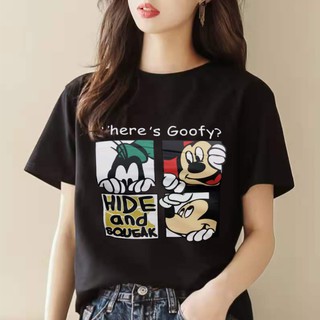 Cartoon mickey mouse unisex free size teesเสื้อยืด