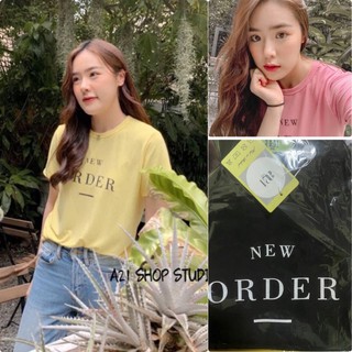 🌈เสื้อยืดแขนสั้น ทรง basic สกรีน NEW ORDER เรียบๆแบบดูดี